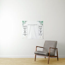 Elegante groene bladeren flora fotohokje achtergro wandkleed