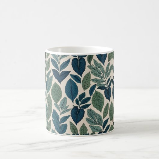 Elegante groene bladeren Mok | Natuur-geïnspireerd (Center)