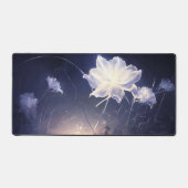 Elegante groene bladeren op zachte beige achtergro bureaumat (Voorkant)