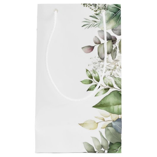 Elegante groene bladeren rustieke bruiloft gunst g klein cadeauzakje (Voorkant)