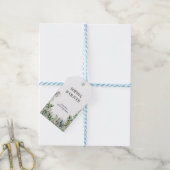 Elegante groene bladeren rustieke huwelijksgift-ta cadeaulabel (Met Touw)