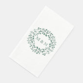 Elegante groene bladeren waterschilderkrans met mo servet (Hoek)