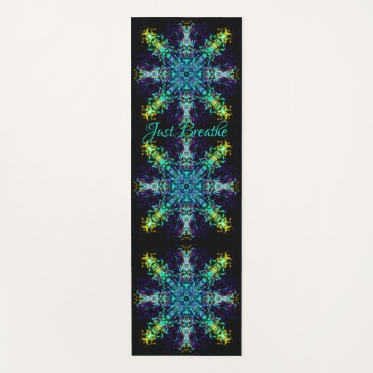 Elegante groene blauwgroen boho Bohemian Mandala Yogamat (Voorkant)