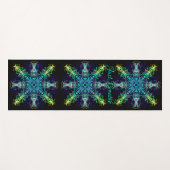 Elegante groene blauwgroen boho Bohemian Mandala Yogamat (Voorkant (horizontaal))