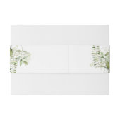 Elegante groene bloem bruiloft uitnodigingen wikkel (Achterkant Voorbeeld)
