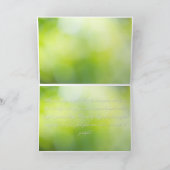 Elegante groene bloem Happy Birthday Kaart (Binnen)