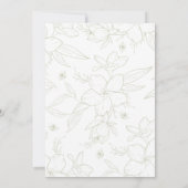 Elegante Groene Bloemen 77e verjaardag uitnodiging (Achterkant)