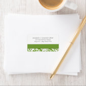 Elegante groene bloemen etiket (Insitu)
