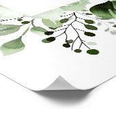 Elegante Groene Bloemen Retirement Party Welkomstb Poster (Hoek)