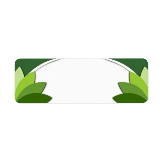 Elegante groene bloemen Sjabloon Etiket (Voorkant)