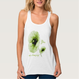 Elegante groene bloemendame tanktop