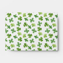 Elegante groene bloemenkunst bruiloft envelop