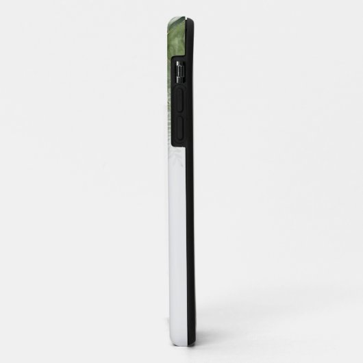 Elegante groene bloemenletter N Case-Mate iPhone Case (Achterkant/links)