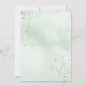 Elegante groene bloemenprinses Quinceañera Kaart (Achterkant)