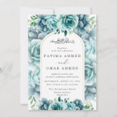 Elegante groene bloementuin islamitische moslim br kaart (Voorkant)