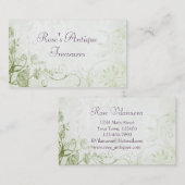Elegante groene  bloemenwinkel visitekaartje (Voorkant / Achterkant)