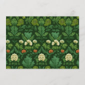 Elegante Groene Bloemige Botanische Tuin Informatiekaartje (Achterkant)