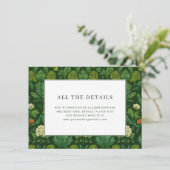 Elegante Groene Bloemige Botanische Tuin Informatiekaartje (Staand voorkant)