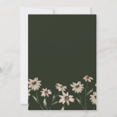 Elegante groene bloemige bruidsdouche kaart (Achterkant)