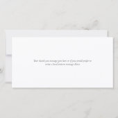 Elegante Groene Bloemige Trouw Dank Je Bedankkaart (Achterkant)