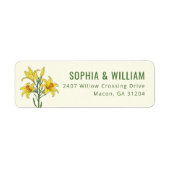 Elegante groene bloemlelies etiket (Voorkant)