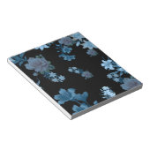 Elegante groene bloempatroon notitieblok (Schuin)