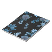 Elegante groene bloempatroon notitieblok (Linkerzijde)