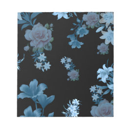 Elegante groene bloempatroon notitieblok