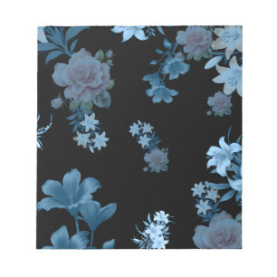 Elegante groene bloempatroon notitieblok