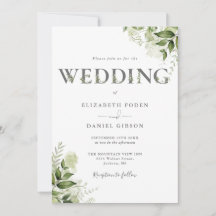 Elegante Groene Bloemtypografie Trouw