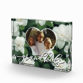 Elegante groene boho witte bloemenfoto sjabloon fotoblokken (Rechts)