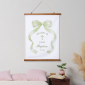 Elegante groene boog doop welkom hangend wandkleed (Slaapkamer)