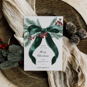 Elegante groene boog kerst Kaart