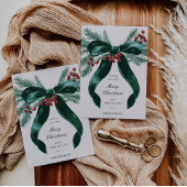 Elegante groene boog kerst Kaart