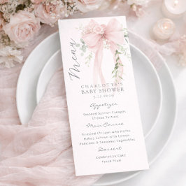 Elegante groene boog neutrale baby shower menu