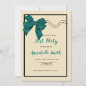 Elegante groene boog zoet 21st kaart (Voorkant)