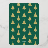 Elegante groene boogfoto folie feestdagenkaart (Achterkant)