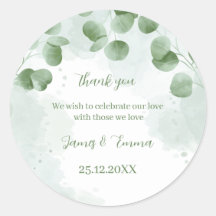 Elegante groene boombladeren gepersonaliseerde bru