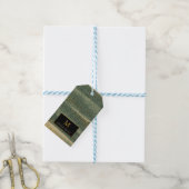 Elegante groene borstel met goud en zwart cadeaulabel (Met Touw)