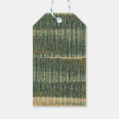 Elegante groene borstel met goud en zwart cadeaulabel (Achterkant)