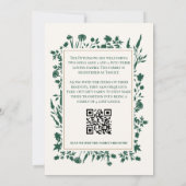 Elegante Groene Botanische Adoptie Douche Kaart (Achterkant)