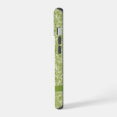Elegante groene botanische afbeelding met eigen na iPhone 15 case (Linkerkant)