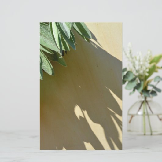 Elegante groene botanische bladeren Fresh-cut krui Briefpapier (Staand voorkant)