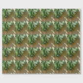 Elegante groene botanische bladeren Fresh-cut krui Cadeaupapier (Vlak)