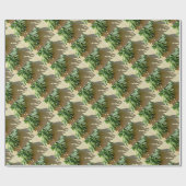 Elegante groene botanische bladeren Fresh-cut krui Cadeaupapier (Vlak)