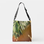 Elegante groene botanische bladeren Fresh-cut krui Crossbody Tas (Achterkant)