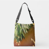 Elegante groene botanische bladeren Fresh-cut krui Crossbody Tas (Voorkant)