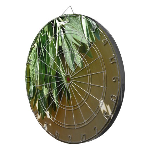 Elegante groene botanische bladeren Fresh-cut krui Dartbord (Voorkant Rechts)