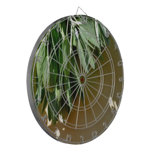 Elegante groene botanische bladeren Fresh-cut krui Dartbord (Voorkant Links)