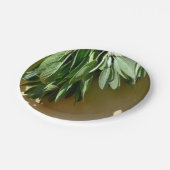 Elegante groene botanische bladeren Fresh-cut krui Papieren Bordje (Gekanteld)